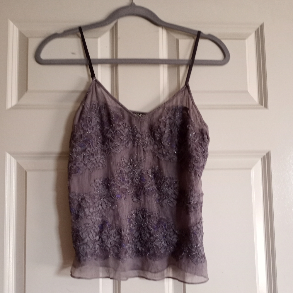 DNKY Lavender Purple Silk Top